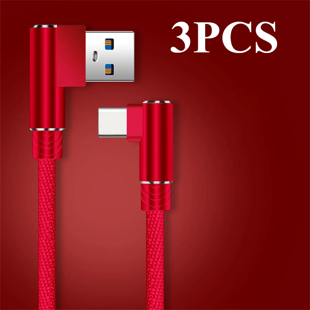90 Degree Phone Charger Cable C-Type