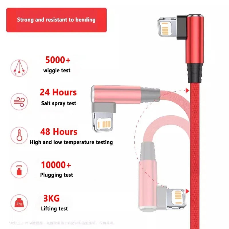 90 Degree USB Cable For iPhone