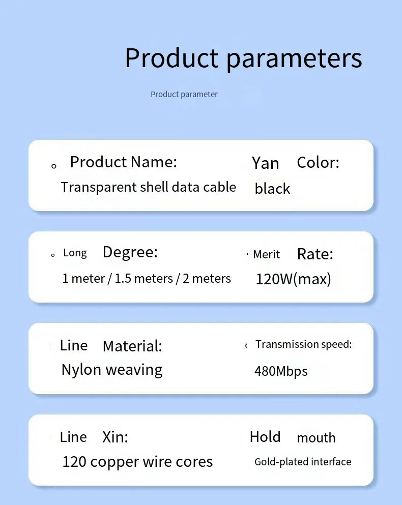 USB-C Super Fast Charging Cable with Digital Display