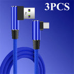 90 Degree Phone Charger Cable C-Type