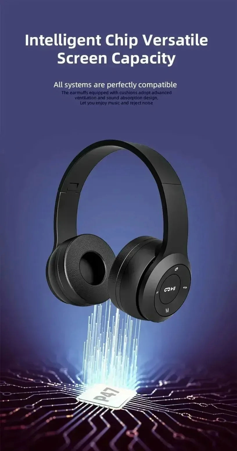 P47 Headset 5.0 Bluetooth Headset Folding