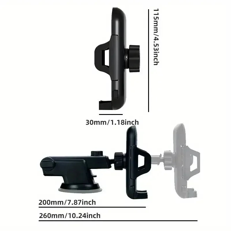 360° Rotatable Universal Windshield Suction Cup & Air Vent Mount