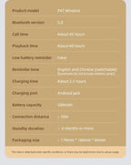 P47 Headset 5.0 Bluetooth Headset Folding