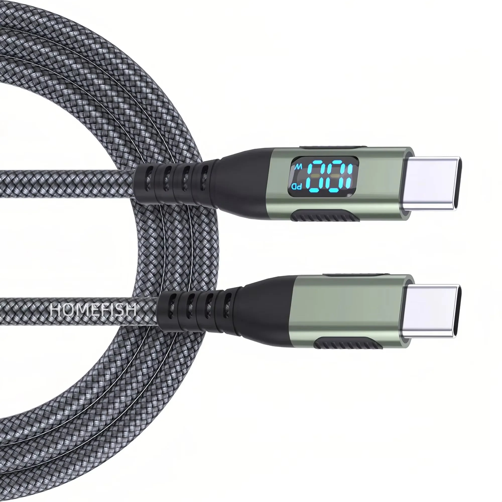 USB-C Super Fast Charging Cable with Digital Display