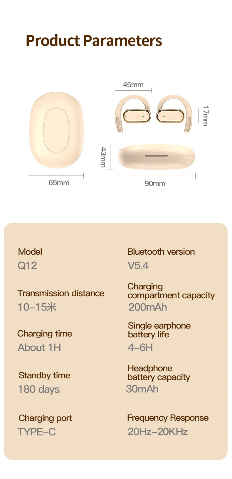 Bluetooth 5.4 Earbuds Stereo