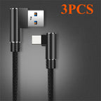 90 Degree Phone Charger Cable C-Type