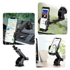 360° Rotatable Universal Windshield Suction Cup & Air Vent Mount
