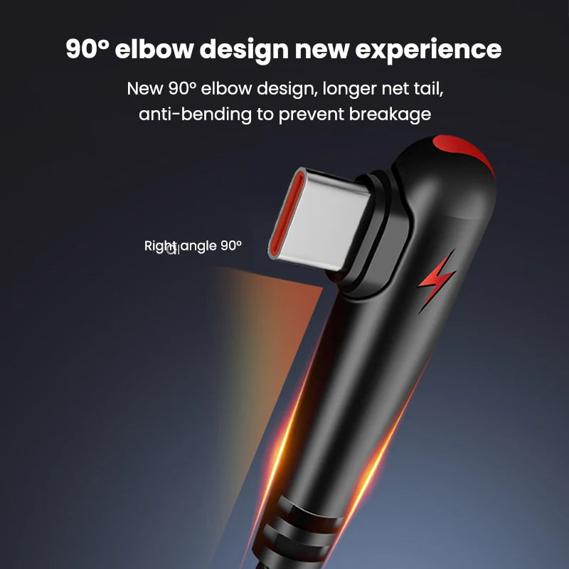 90 Degree 120W USB To Type-C